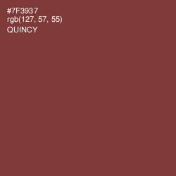 #7F3937 - Quincy Color Image