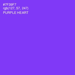 #7F39F7 - Purple Heart Color Image