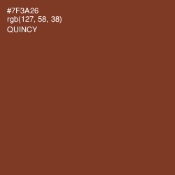 #7F3A26 - Quincy Color Image