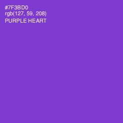 #7F3BD0 - Purple Heart Color Image