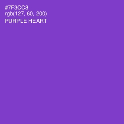 #7F3CC8 - Purple Heart Color Image