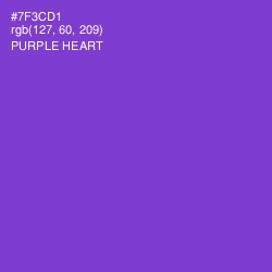 #7F3CD1 - Purple Heart Color Image