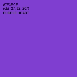 #7F3ECF - Purple Heart Color Image