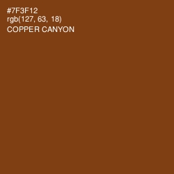 #7F3F12 - Copper Canyon Color Image