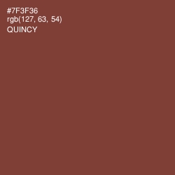 #7F3F36 - Quincy Color Image