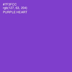 #7F3FCC - Purple Heart Color Image