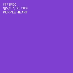 #7F3FD0 - Purple Heart Color Image