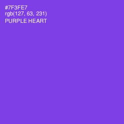 #7F3FE7 - Purple Heart Color Image