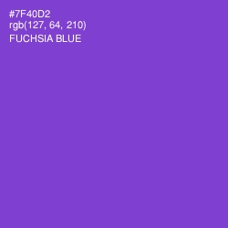 #7F40D2 - Fuchsia Blue Color Image