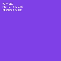 #7F40E7 - Fuchsia Blue Color Image