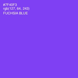 #7F40F3 - Fuchsia Blue Color Image