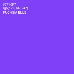 #7F40F7 - Fuchsia Blue Color Image