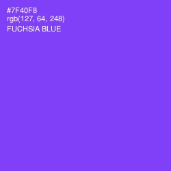 #7F40F8 - Fuchsia Blue Color Image
