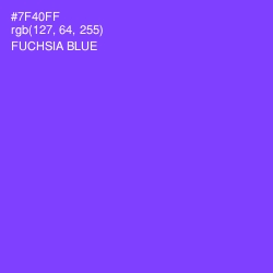 #7F40FF - Fuchsia Blue Color Image