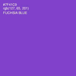 #7F41C9 - Fuchsia Blue Color Image