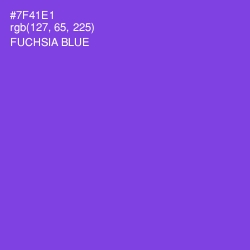 #7F41E1 - Fuchsia Blue Color Image