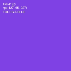 #7F41E3 - Fuchsia Blue Color Image