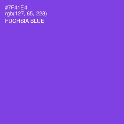 #7F41E4 - Fuchsia Blue Color Image