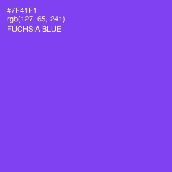 #7F41F1 - Fuchsia Blue Color Image