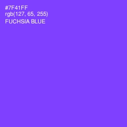 #7F41FF - Fuchsia Blue Color Image