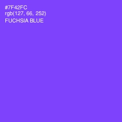 #7F42FC - Fuchsia Blue Color Image