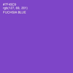 #7F45C9 - Fuchsia Blue Color Image