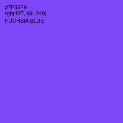 #7F45F9 - Fuchsia Blue Color Image
