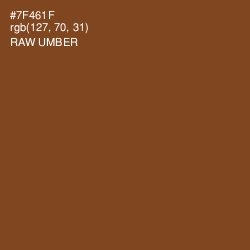 #7F461F - Raw Umber Color Image