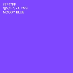 #7F47FF - Moody Blue Color Image