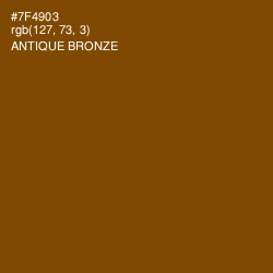 #7F4903 - Antique Bronze Color Image