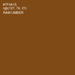#7F4A15 - Raw Umber Color Image