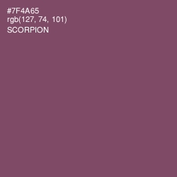 #7F4A65 - Scorpion Color Image