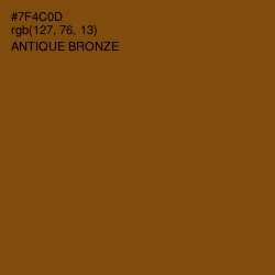 #7F4C0D - Antique Bronze Color Image