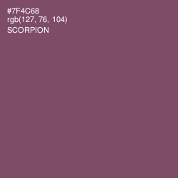 #7F4C68 - Scorpion Color Image