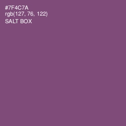 #7F4C7A - Salt Box Color Image