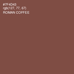 #7F4D43 - Roman Coffee Color Image