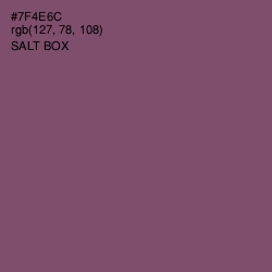 #7F4E6C - Salt Box Color Image