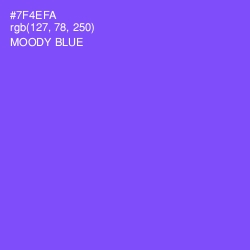 #7F4EFA - Moody Blue Color Image