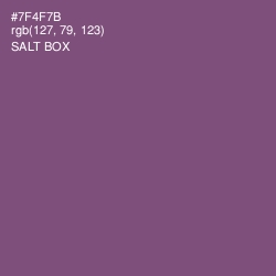 #7F4F7B - Salt Box Color Image
