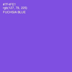#7F4FE1 - Fuchsia Blue Color Image