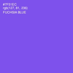#7F51EC - Fuchsia Blue Color Image