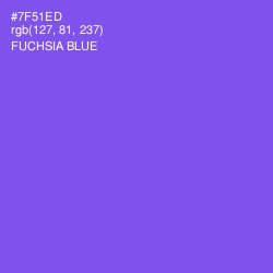 #7F51ED - Fuchsia Blue Color Image