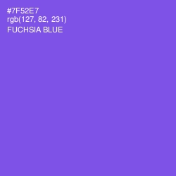 #7F52E7 - Fuchsia Blue Color Image