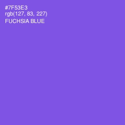 #7F53E3 - Fuchsia Blue Color Image