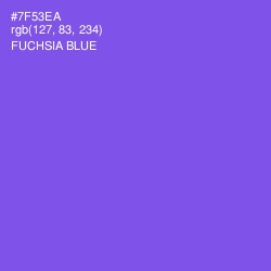 #7F53EA - Fuchsia Blue Color Image