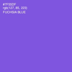 #7F55DF - Fuchsia Blue Color Image