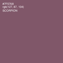 #7F5768 - Scorpion Color Image