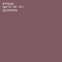 #7F5A65 - Scorpion Color Image