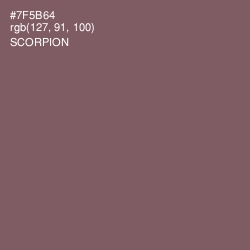 #7F5B64 - Scorpion Color Image