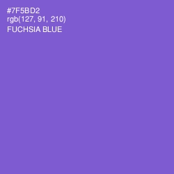 #7F5BD2 - Fuchsia Blue Color Image